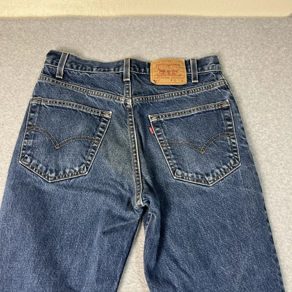 Vintage Levis Jeans Mens 32x32 (Fit 30x32) Blue 517 Bootcut Denim Western Cowboy